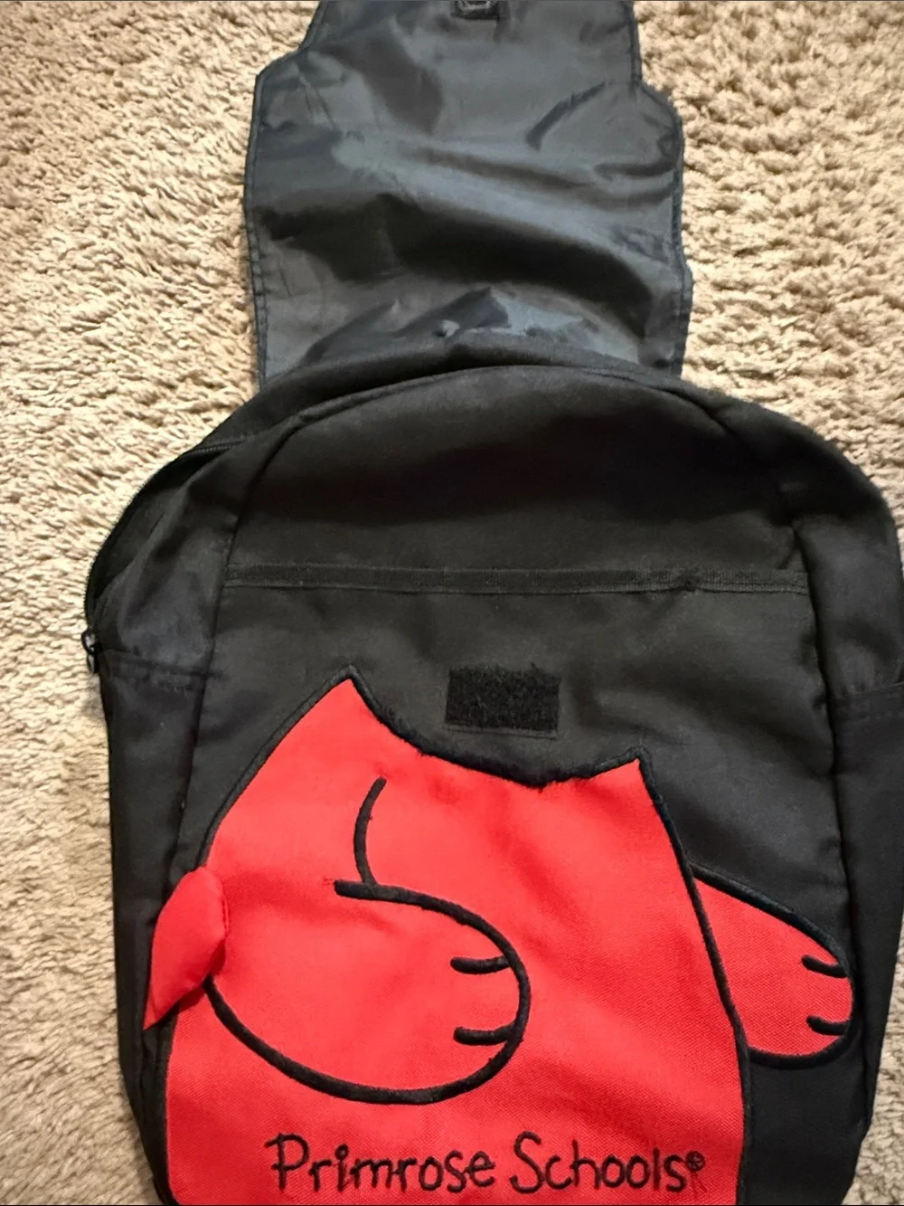 Kids Black & Red Bear Primrose schools Backpack